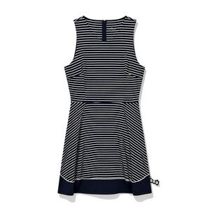 Navy and White Striped Dress